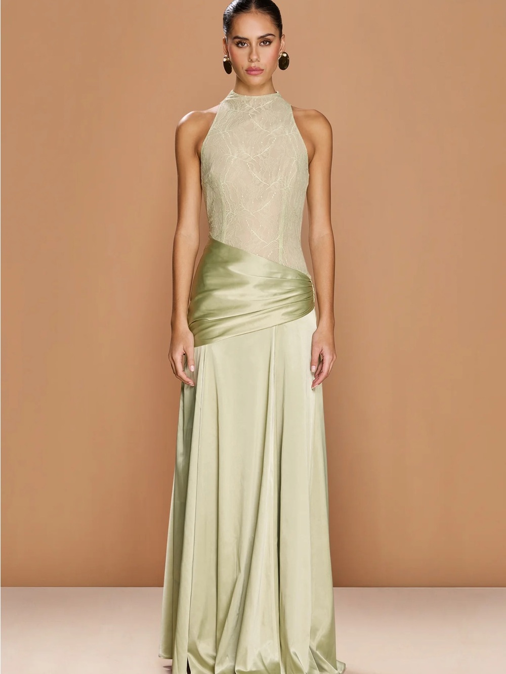 Sonya Moda Pistachio Dalia Gown